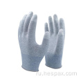 HESPAX DMF Бесплатные кончики пальцев PU на основе воды работают перчатки